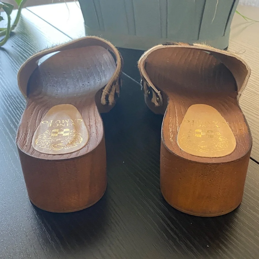 Vince Camuto Animal Print Slide Sandals - Picture 3 of 6